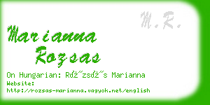 marianna rozsas business card